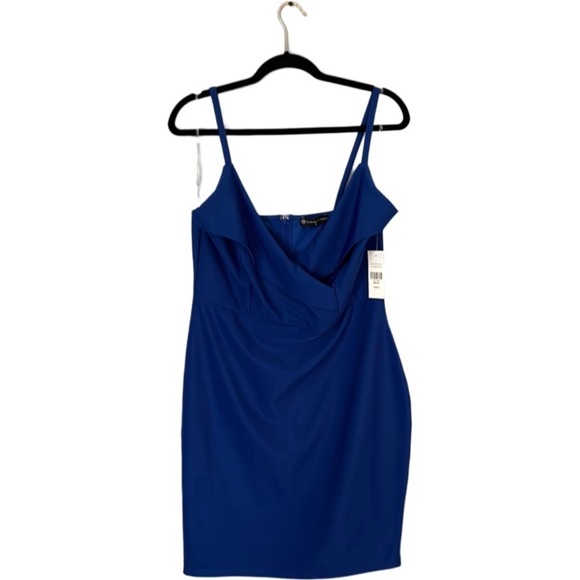 Fashion to Figure Dresses & Skirts - NWT Fashion to Figure electric blue wrap bodice slip mini dress size 0 (XL)
